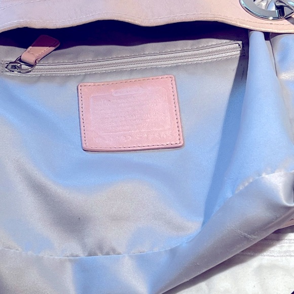2 Straps! Coach Ashley Hippie Pink Leather bag 2-Way w/ tag! - Picture 10 of 10